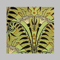 'Gothic lily' wallpaper design by A W N Pugin, produced in the 1850s..jpg